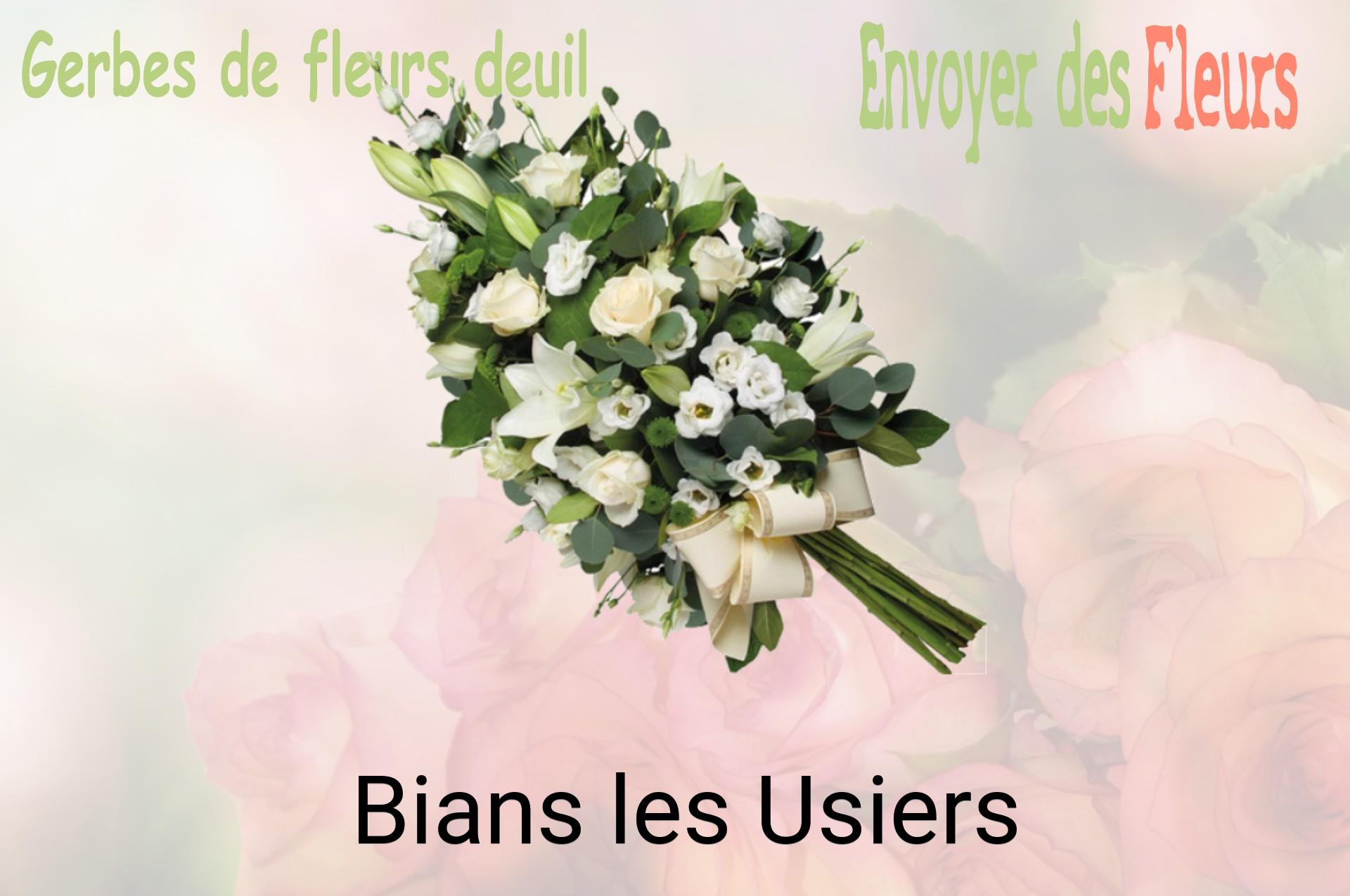 Gerbe de fleurs de deuil livrée à Bians-les-Usiers